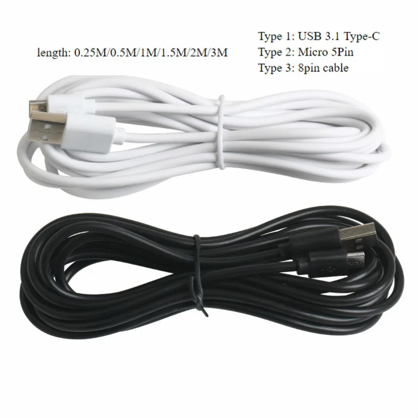 300pcs Type USB C Cable for Huawei HTC Samsung 8PIN Cord IPhone 2A Micro Adapter Android Phone 0.25m 1m 2m 3m | Мобильные телефоны