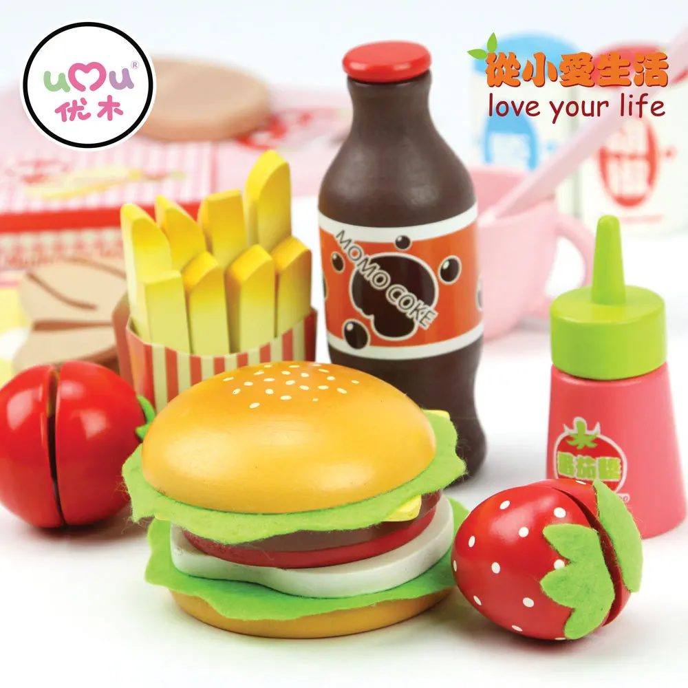 

Excellent Wood Western Lunch Western Dinner Play House Wood Kitchen Toy Ym01 Set Slicer 3-Year-Old 1.3