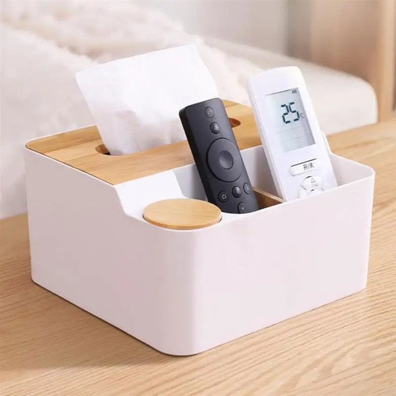 Desk Organizer Stationery Storage Box Remote Control Case Tissue Box