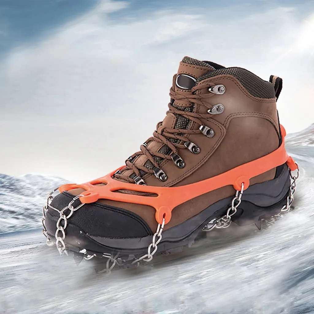 Mountain Shoes Spike Gripper Crampon 2PCS 8Teeth Hiking Climb Anti-slip Clamp