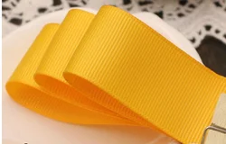 Vibrant Grosgrain Ribbon Collection for DIY Crafts and Decorative Gifts (5 Meters) (Golden)