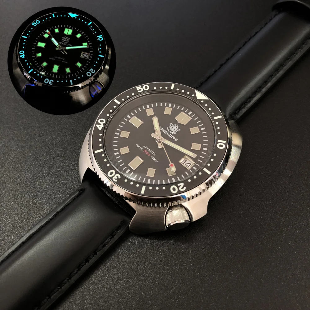 Мужские автоматические часы STEELDIVE спортивные мужские для дайвинга 200 м