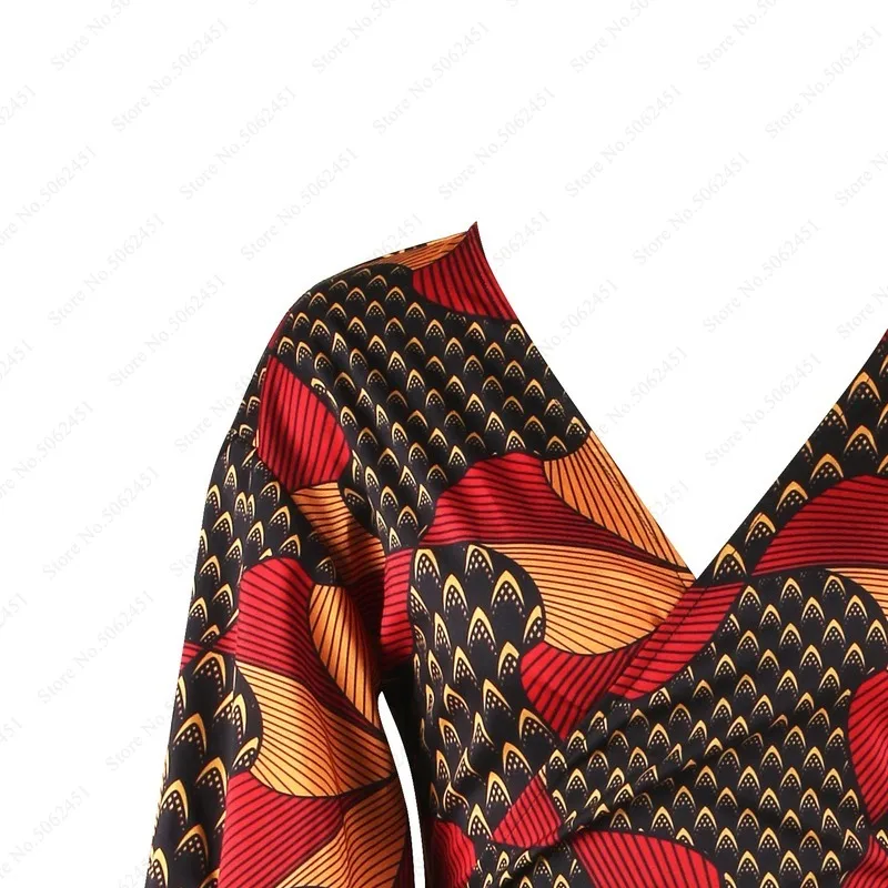 Африканские платья женские Дашики печать формальная Вечеринка Анкара Платье Дамская одежда кардиган модный фонарь рукав Базен Riche Vestido