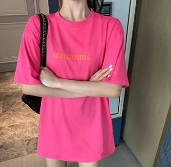 

PX2124 solid color with casual t-shirt female summer