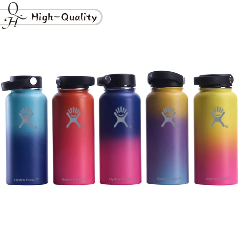 Cheap High Quality Stainless Steel Water Bottle Hydro Flask Water Bottle Vacuum Insulated Wide Mouth Travel Portable Thermal Bottle