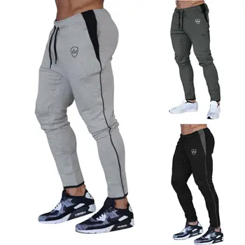 

Mens Slim Fit Sports Long Trousers Drawstring Tracksuit Sport Gym Skinny Jogging Joggers Sweat Pants Trousers NEW