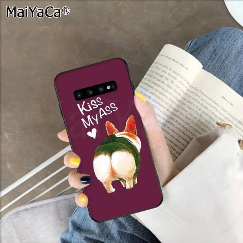 MaiYaCa милый корги сексуальный мультфильм собака попка чехол для телефона для samsung S9 plus S5 S6 edge plus S7 edge S8 plus S10 E S10 plus