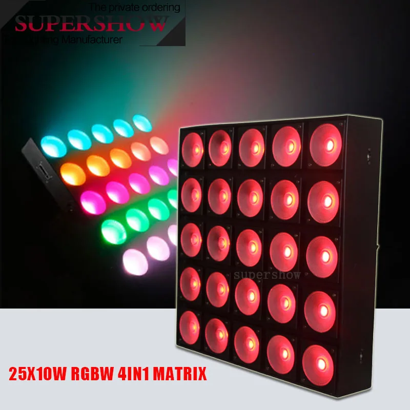 Светодиодный 25x10W RGBW с новой уникальной технологией рассеивания матрица DMX512