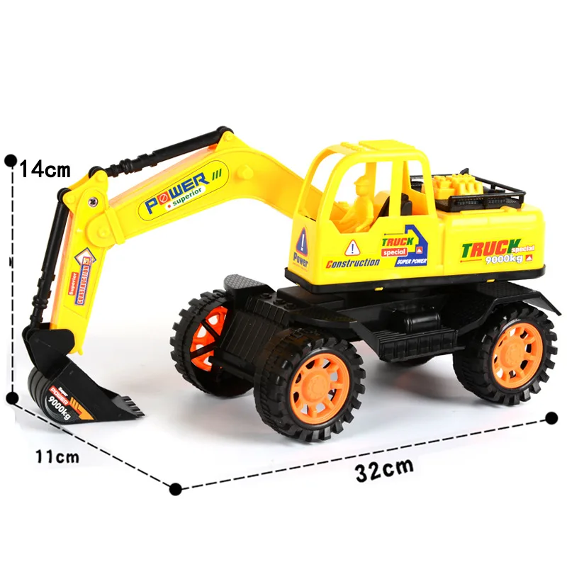 

Children Inertia Engineering Vehicle Boy Large Size Excavator Educational Excavator Hook Machine Baby Sliding Four-wheel Toy Car