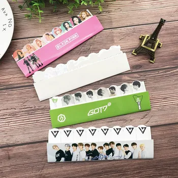 

1Pcs Kpop Sticky Notes Blackpink LISA JISOO JENNIE ROSE GOT7 Jackson Seventeen Photo Fans Gift Note-pad Tags Stationery Supplies