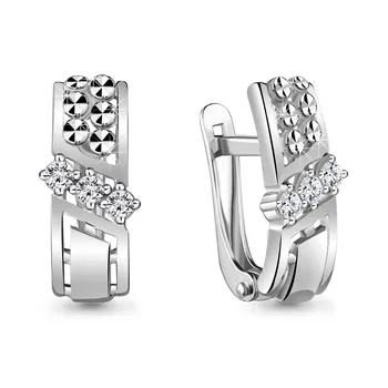 

AQUAMARINE earrings with cubic zirconia, silver 925