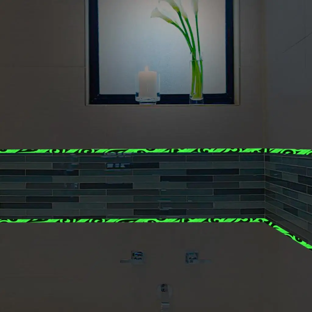 PVC Tile Floor Waistline Wall Sticker Decal Home Decor Kitchen Bathroom