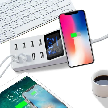 

QI Wireless Charger Quick Charge 3.0 Smart Charging Station Hub Fast Charger Adapter forMobile Phone Desktop Wall Home EU Plug