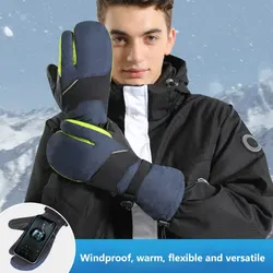 Winter Skiing Gloves Men Women Outdoor Plus Velvet Warm Touch Screen Riding Cold Waterproof Gloves Cycling Bike Climbing Gloves