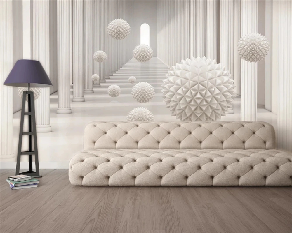 

beibehang Custom modern abstract personality three-dimensional space ball background Nordic fresh papel de parede 3d wallpaper