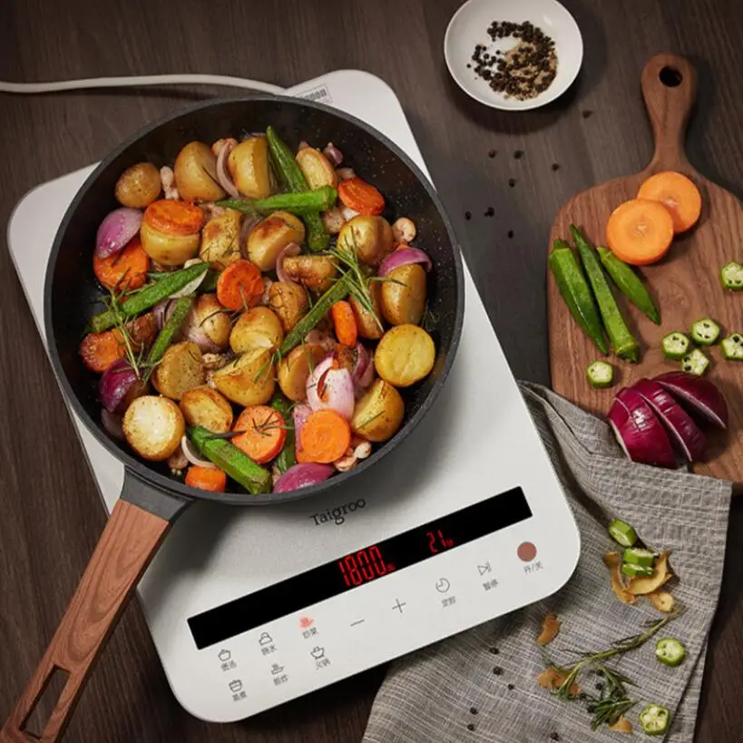 

Intelligent Induction Cooker Household Ultra-thin Touch Screen NEG Panel Large Coil Waterproof Hot Pot Battery Oven