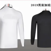 Мужская спортивная одежда для гольфа с длинным рукавом, бархатная нижняя рубашка, S-XXL на выбор, повседневная одежда для гольфа