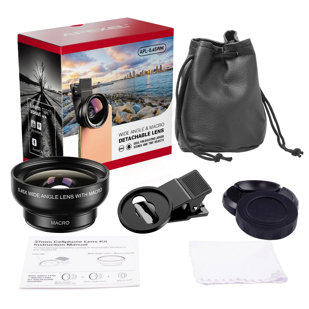 APEXEL in Phone Camera Lens kit Wide Angle