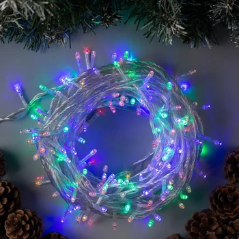 

Garland "Thread" 20 m, IP20, transparent thread, 200 LED, multi glow, 8 modes, 220 V