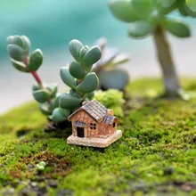 Мини-фигурка кукольный домик каменный дом смолы для дома искусственные елки DIY Мини Ремесло пейзаж с коттеджем украшения Аксессуары