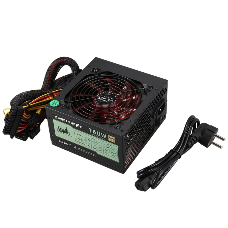 550 Вт тихий с вентилятором ATX 12V 4/8 Pin PC блок питания модульный SLI освещенный