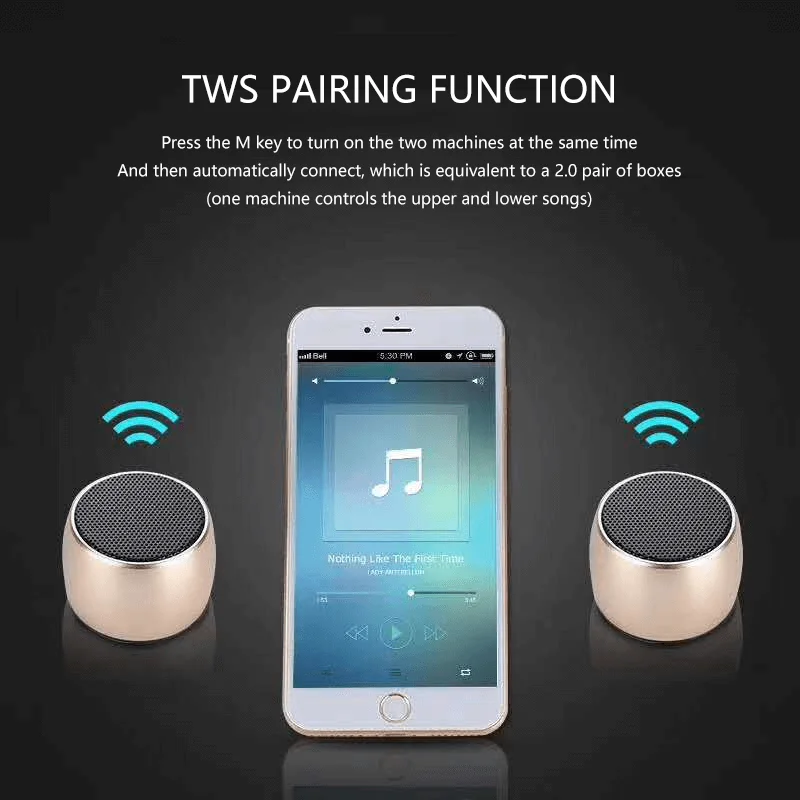 US $6.16 - 7.19 NEW 2021 Hot Mini Gift Bluetooth Speaker Metal HiFi TWS Super Small Steel Loudly Speaker Wireless Portable Bluetooth Speaker