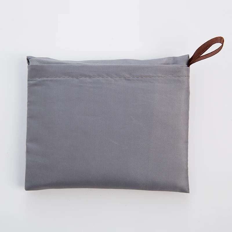 Толстая нейлоновая большая сумка для отдыха, Экологичная многоразовая переносная сумка на плечо из полиэстера, складная сумка для покупок - Color: gray