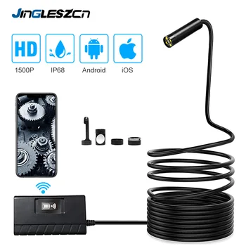 

Auto Focus 3.0 MP Wireless Inspection Camera IP68 Waterprof WiFi Snake Camera with 4 LED for iPhone, Samsung, Android Tablet