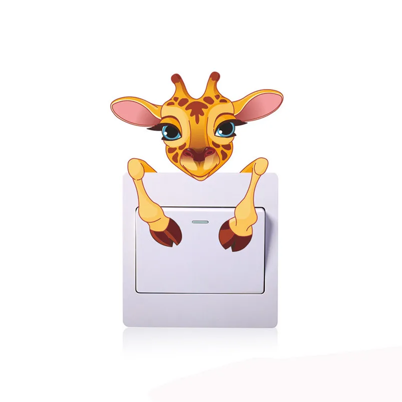 Animals Cat Switch Sticker Light Switch Decor Decals Art Mural Baby Nursery Room Stickers Muraux Pour Enfants Chambres 30SEP511