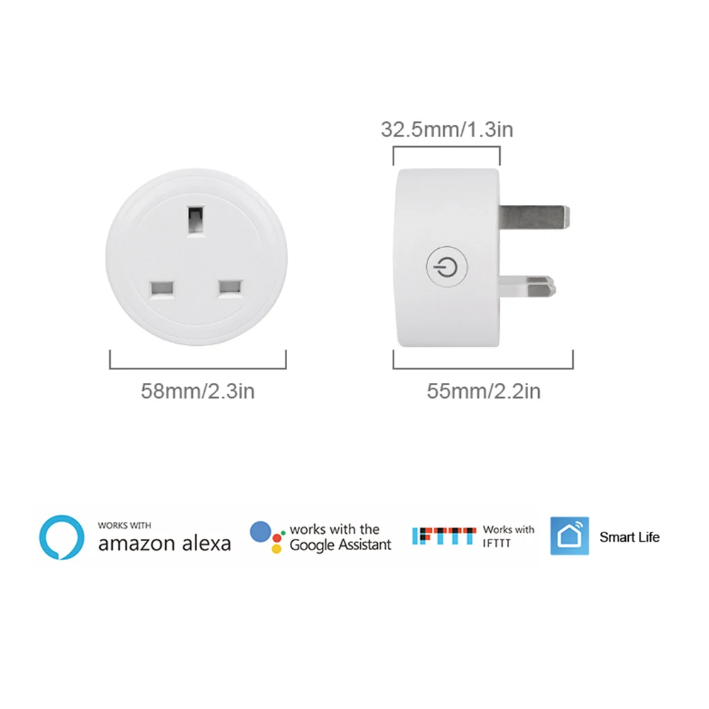Умная розетка, умная розетка Wi-Fi, штепсельная вилка стандарта США, переключатель для Google Home, управление приложением, работа с Google Home Alexa IFTTT