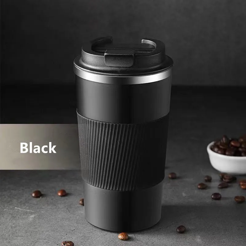 thumbnail image 1 of 380ml/510ml Double Stainless Steel Coffee Thermos Mug with Non-slip Case Car Vacuum Flask Travel Insulated Bottle, 1 of 5