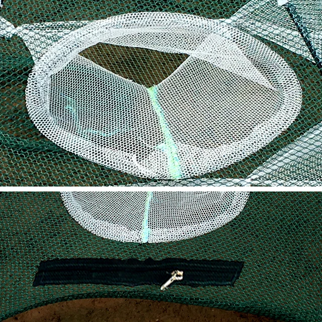 Fishing tools cast net automatic fishing nets fishing cages catch fish lobster hand throwing nets loach eel cage 12/16/20holes