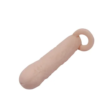 2 Size Condoms for Men Reusable Condom Penis Extender Dick Sleeve Cock Enlargement Erotic Intimate Goods Products for Adults Sex 5