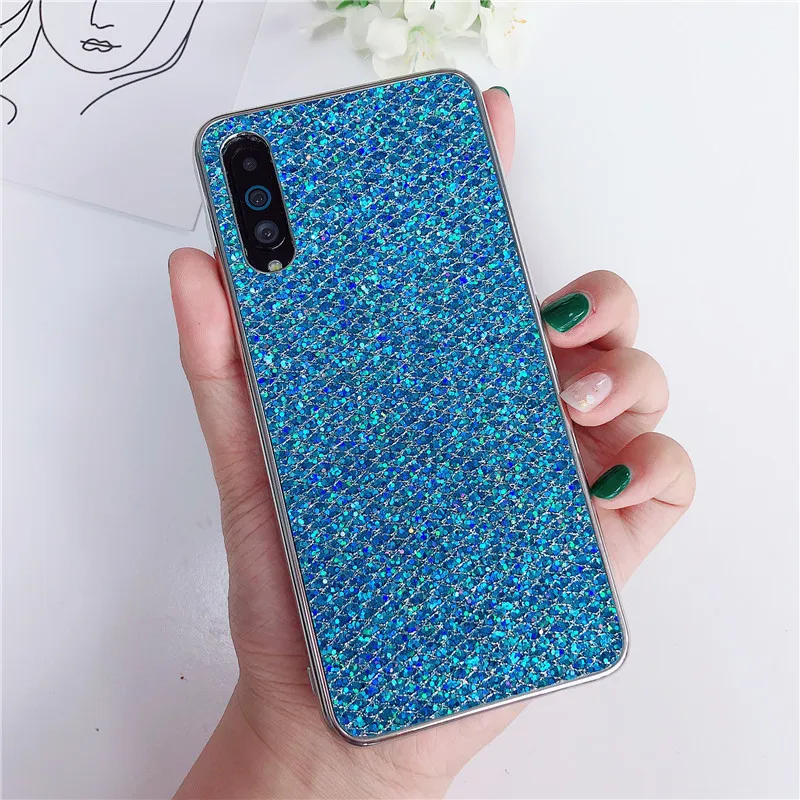 Мягкий пластиковый чехол с блестками чехол для samsung Galaxy A30 A50 A70 S10E S10 S9 S8 плюс S7 край A3 A5 J3 J4 J5 J6 J7 A6 A8 плюс A7 крышка