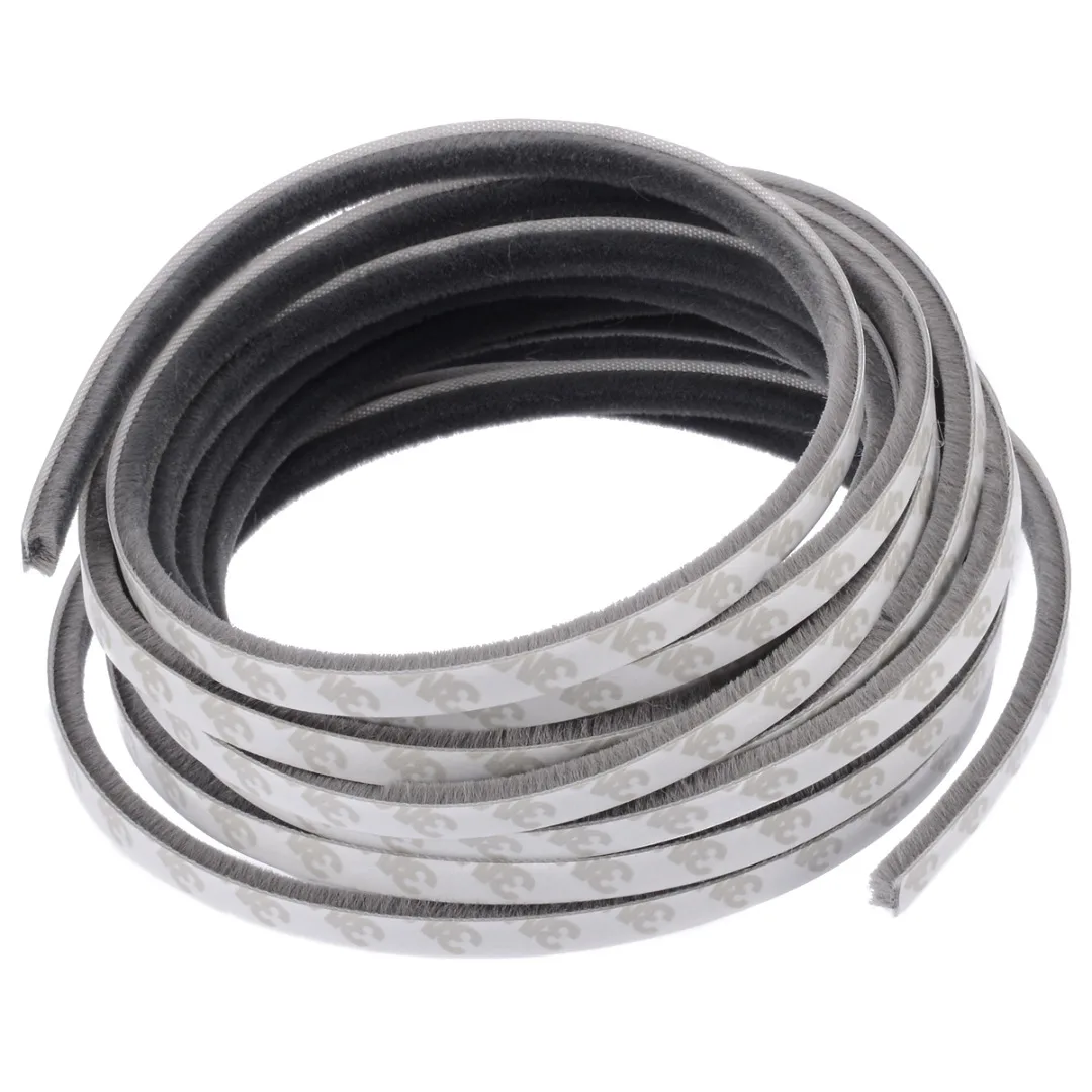 5M 5/9/15mm Window Door Self Adhesive Dust Pile Weatherstrip Brush Excluder Sealing Strips Brush Protector Home Door Accessories