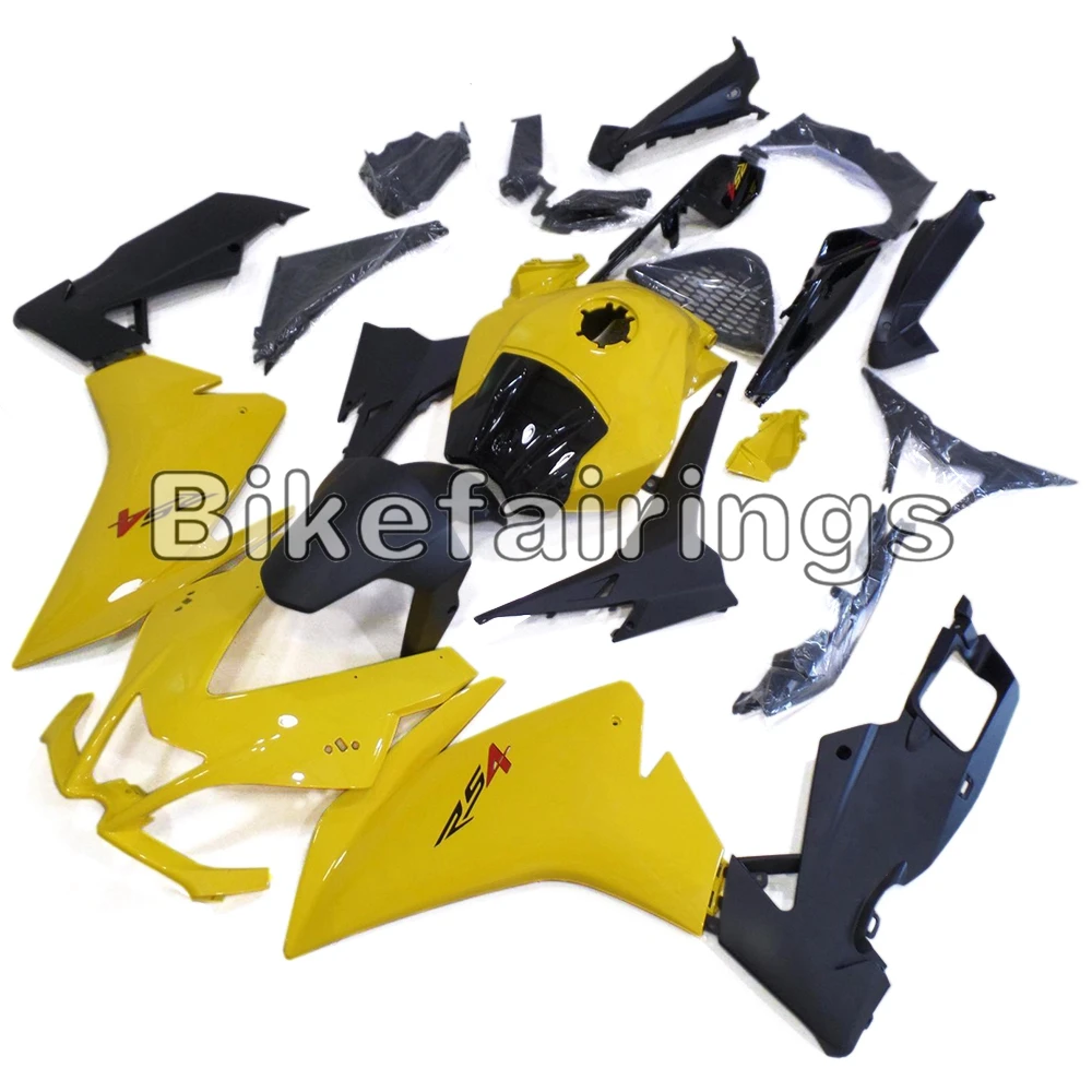 Yellow and Black Lowers Complete Plastic Fairing Kit For Aprilia RS125 / RS4 50 2012 2013 2014 ABS Injection Motor Bike Fairings |