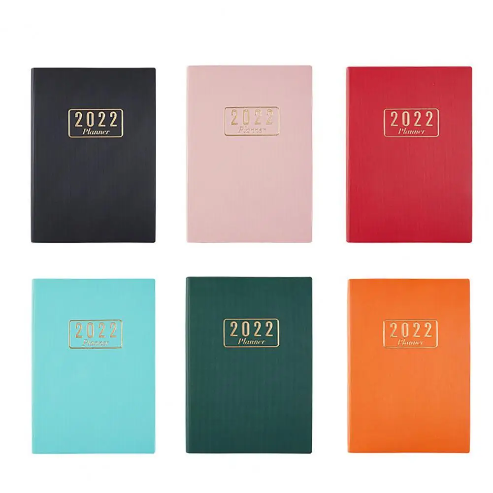 2022 Year A5 Notebook Planner Paper Cover Thicken Memo Pad Note Book DIY English Daily Weekly Schedule | Канцтовары для офиса и