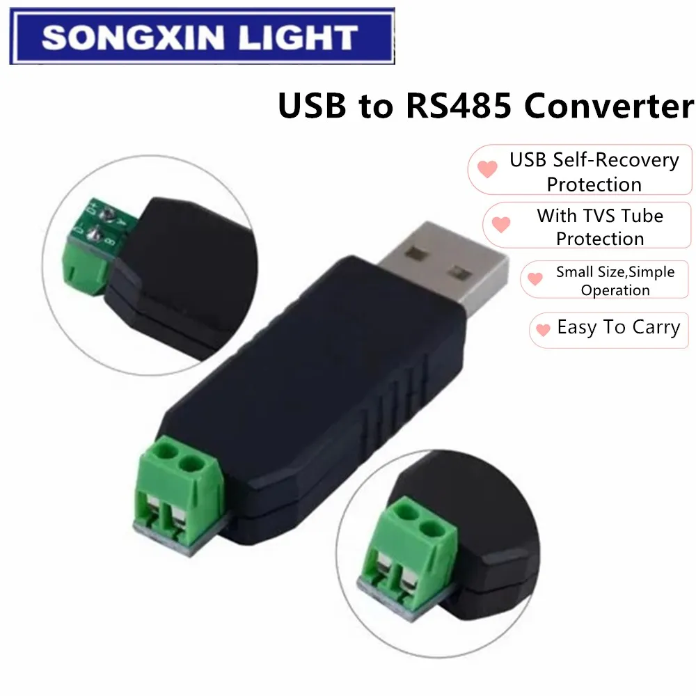 1 шт. USB к RS485 485 конвертер адаптер Compitable 2 0 Поддержка Win7 XP Vista Linux Max 1200M Расстояние