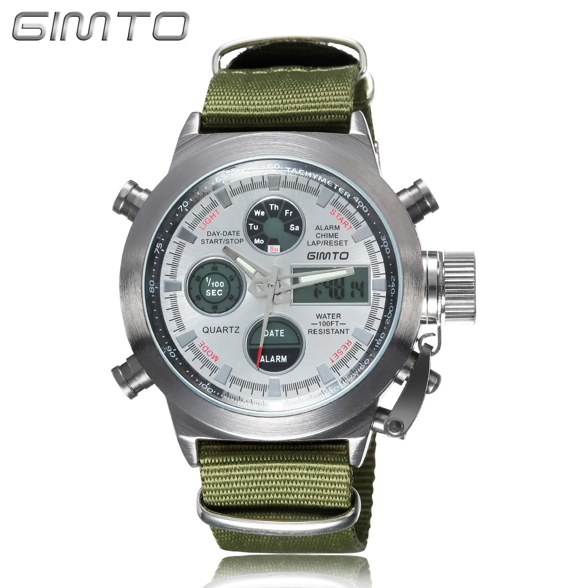 

Hot Selling Brand Outdoor Multi-functional Sports MEN'S Watch Double Inserts Electronic Waterproof Quartz Watch