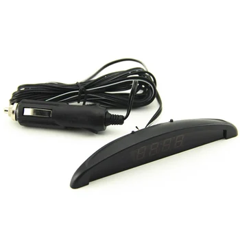 

12V Digital LED Alarm Auto Electronic Clock Thermometerfor Car indoor multifunction Thermometer Voltmeter Calendar measure