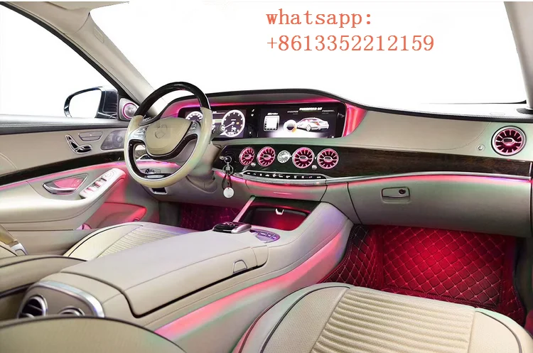 S класс W222 S63 S65 вентиляционное отверстие для W222 S63 S65 S500 воздушная Выходная атмосферная лампа 7 цветов или 64 цветов