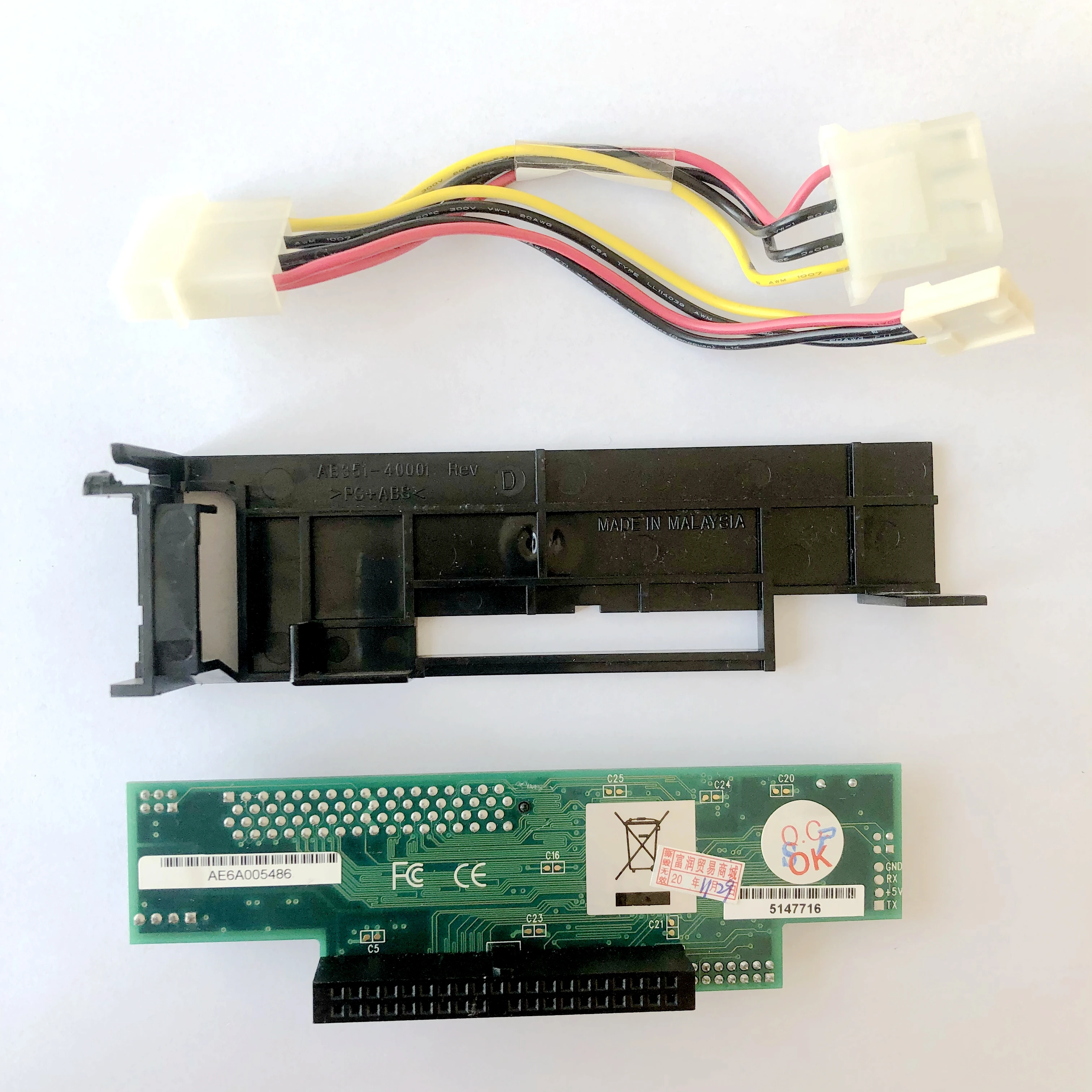 Para AEC-7722 IDE a SCSI Tarjeta 68-pin con cable de alimentación 