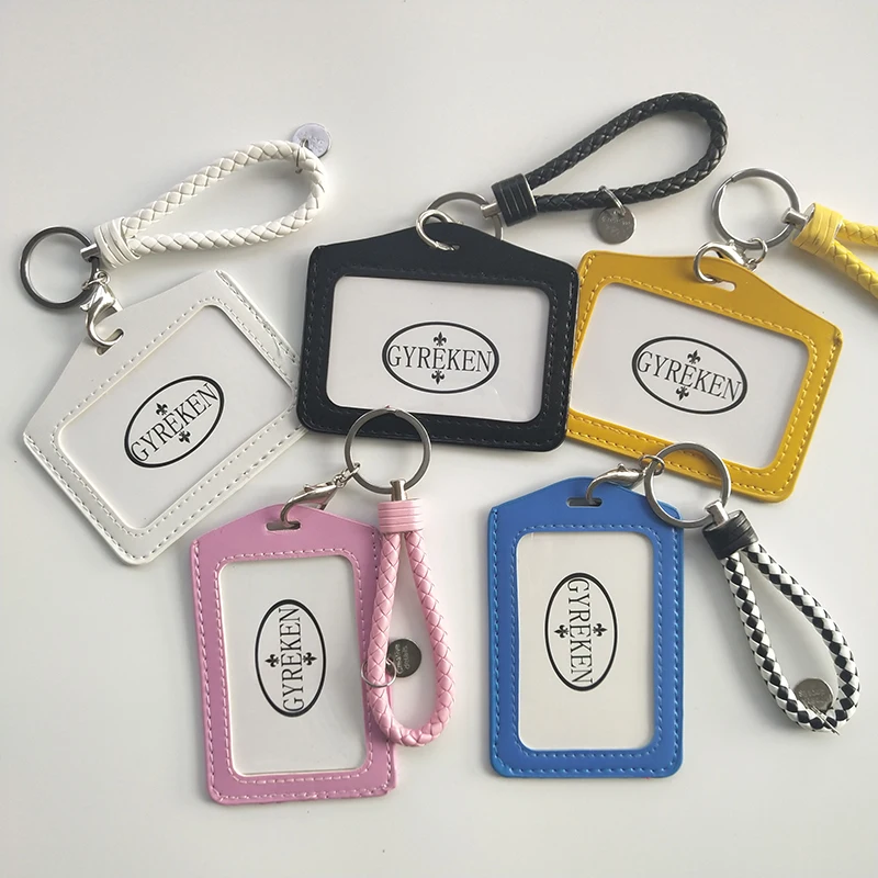 

High Quality Lovely Free Creative Pattern Cortex Keychain Keyring ID Badge Case Student Nurse Bus Card Holder ID Badge Holder