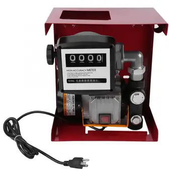 

110V 550W Electric Kerosene Oil Diesel Pump Gas Fuel Transfer Pump Assembly With Digital Display Meter 2m/4m Hose Manual Nozzle