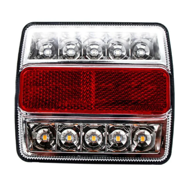 2Pcs Rear LED Submersible Trailer Tail Lights Kit 12V 15LED Boat Marker Truck Waterproof Lamps Universal for Campers Taillights 5