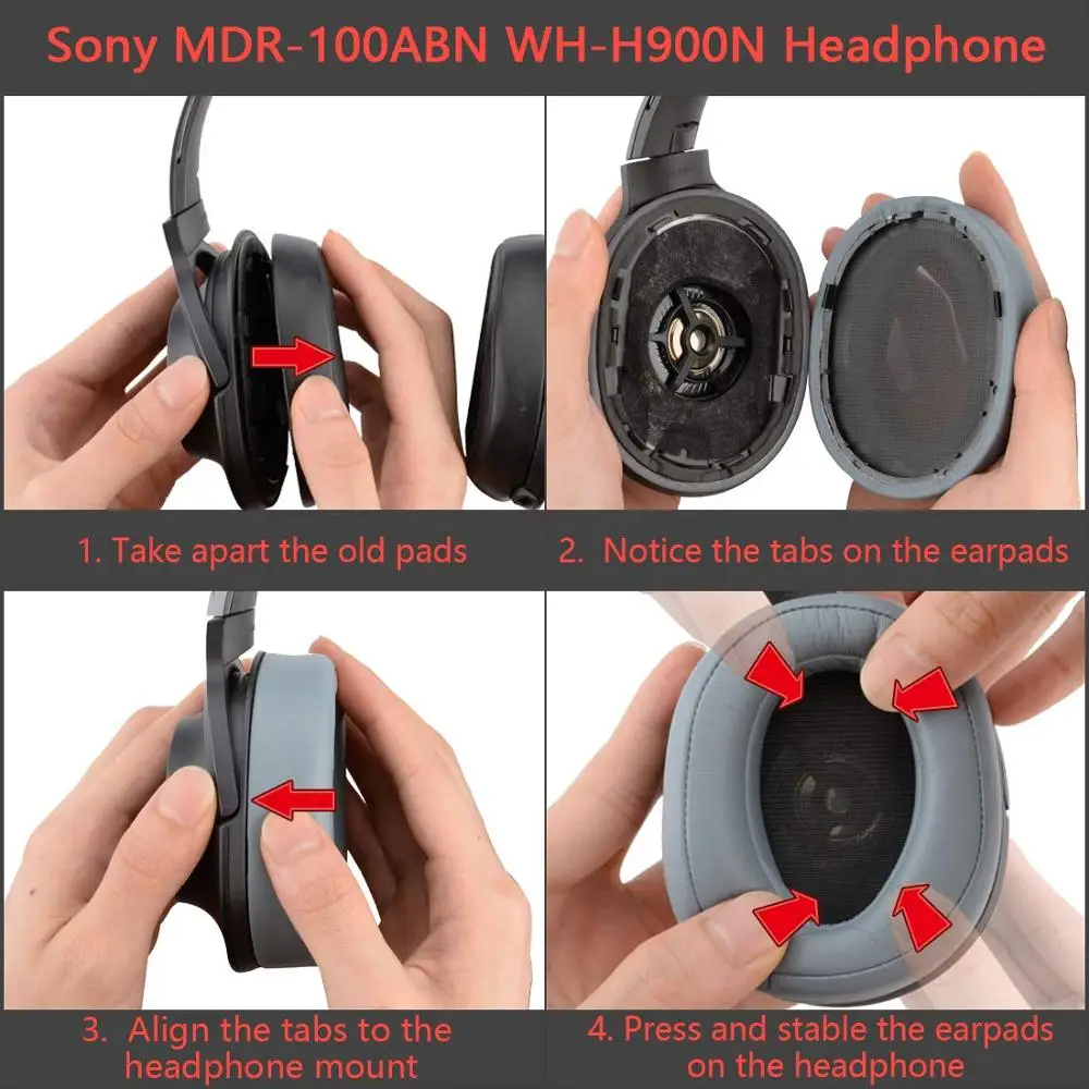 Сменные амбушюры, амбушюры, запасные части для SONY MDR-100AAP MDR-100A MDR 100A 100AAP, наушники