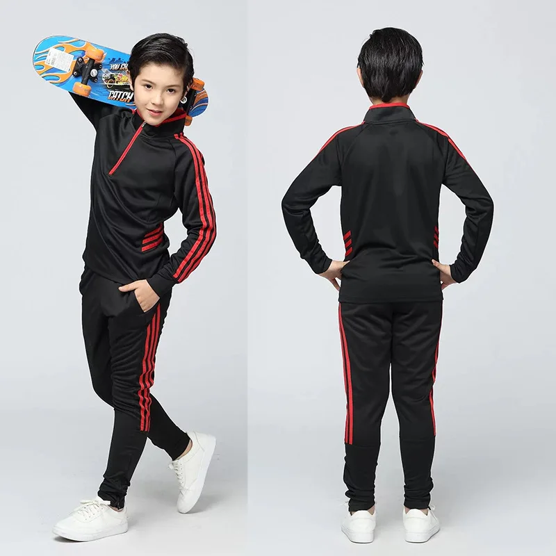 

Spring And Autumn New Style Children Training Suit Long Sleeve Sports Set Football Clothing Customizable Men And Women Young STU