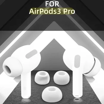 

Anti-slip 6 Pairs Medium Size Clear Silicone Replacement Earbuds Tips For Apple Airpods Pro Eartips Cushions Ear Gel Cover