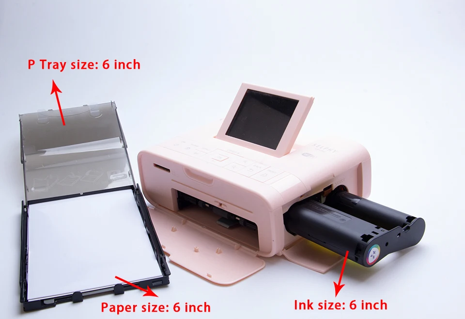 UniPlus фотобумага Набор цветных чернил совместимый для CP1200 CP1300 CP910 CP900 бумажный принтер 6 чернил 216 листов бумажные ленты набор