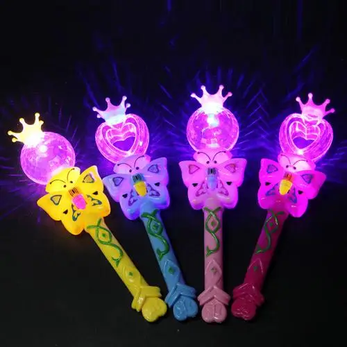 1 шт., светодиодный светящаяся палочка Kdis с мультяшной бабочкой, детские игрушки, вечерние принадлежности, реквизит для детей, развивающие игрушки для детей, подарок - Цвет: Random Color